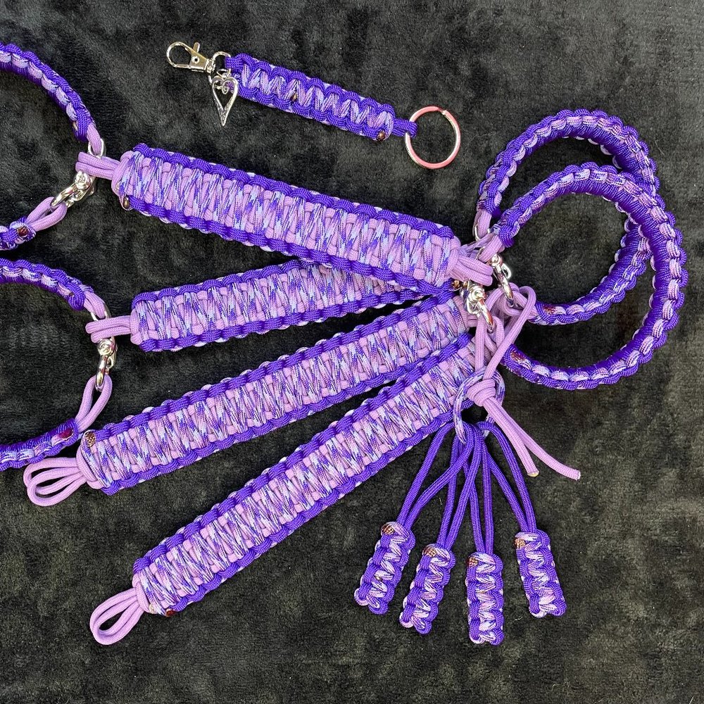 Brand New Handmade PURPLE 550 Paracord Grab Handle Set for use in a Wrangler!